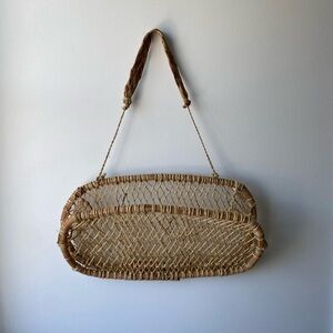 Woven Tan Basket Bag